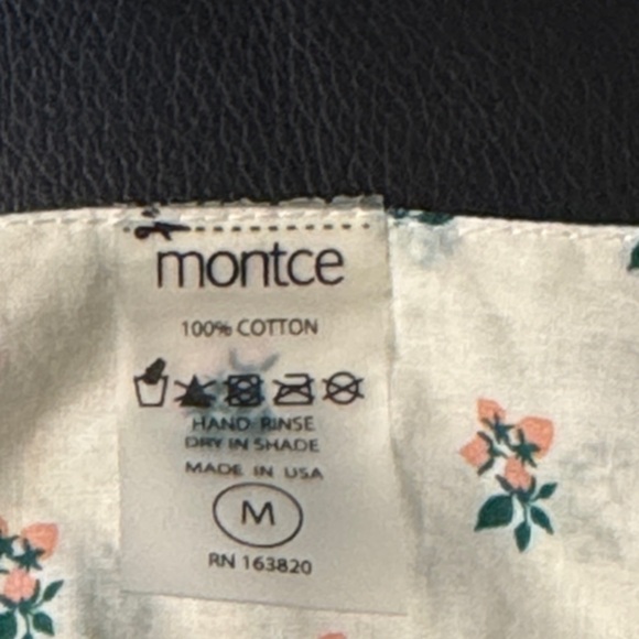 Montce Fruity Floral Crop Top and Headband, Size M, Color Ivory/Green/Pink - Picture 11 of 12